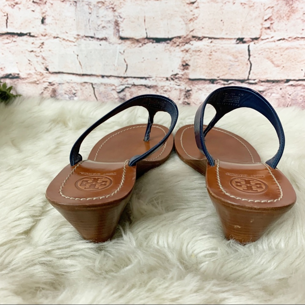 Tory Burch Cameron Wedge Sandal in Navy - Picture 6 of 10